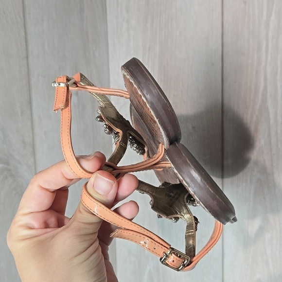 Sam Edelman Womens Grayson T strap Reisterstone Leather Sandals Flats shoes sz 7 - Picture 5 of 14